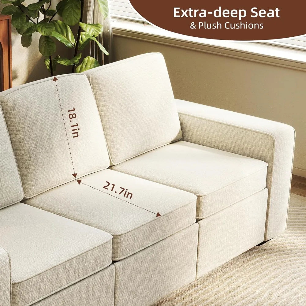 Elegant Chenille 3-Seater Sofa™